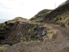 [Cliff Erosion. This was a railroad?!]