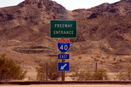 [Turning Onto US-95 at Needles, CA]